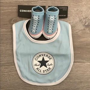 Adorable Converse Infant Bib and Bootie Set